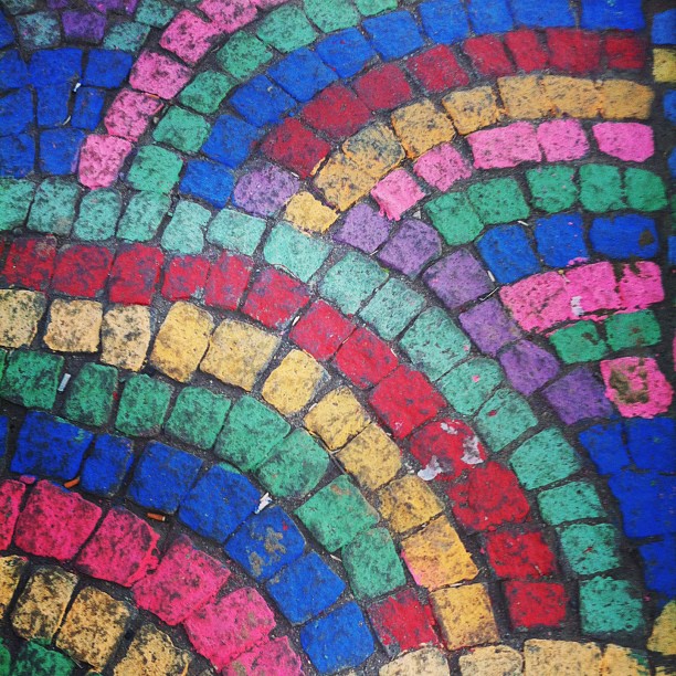 Rainbow cobblestones